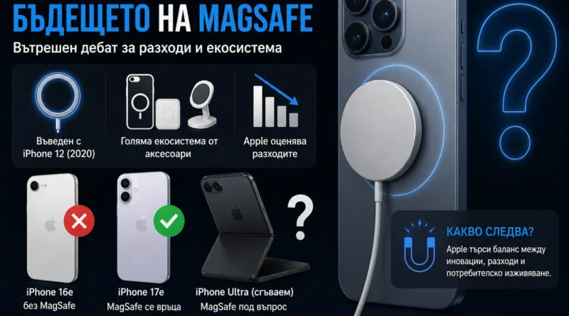 Apple обсъжда бъдещето на MagSafe в iPhone, твърди източник