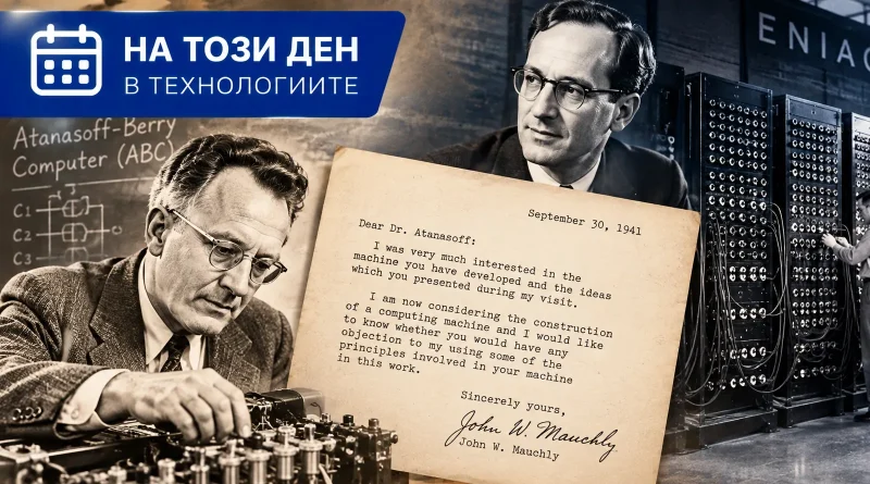 На този ден в технологиите: Писмо от 1941 г. свързва Джон Атанасов с бъдещото създаване на ENIAC На този ден в технологиите: Писмо от 1941 г. свързва Джон Атанасов с бъдещото създаване на ENIAC