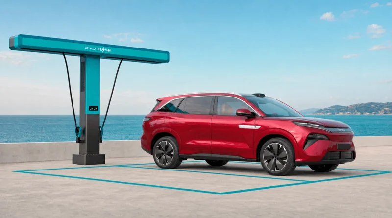 BYD ATTO 8 дебютира в Европа със седем места и зареждане до 97% за девет минути